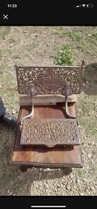 Antique koken Barber Chair Parts Foot Rest w/  arms /upper and lower included