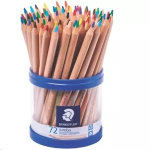 STAEDTLER Natural Jumbo Triangular Coloured Pencil 72 Assorted Colour 1280N KP72 - Picture 1 of 5