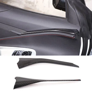 ABS Carbon Car Interior Door Panel Trim For Corvette C8 2020-2024 Molding Cover - Picture 1 of 9