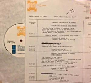 RADIO SHOW: 3/29/88 NEW YORK! CRESTS,BLUES MAGOOS, VANILLA FUDGE, BS&T, ANGELS - Picture 1 of 1