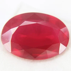 18 Ct Certified Natural Red Ruby Brilliant Oval Cut Loose Gemstones - Picture 1 of 4
