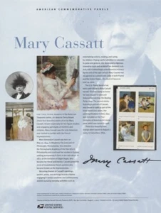 #691 37c Mary Cassatt's Art #3804-3807 USPS Commemorative Stamp Panel - Picture 1 of 1