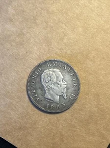 1863 Italy Lira PE - Picture 1 of 2