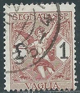 1924 REGNO SEGNATASSE PER VAGLIA USATO 1 LIRA - RE31-4 - Picture 1 of 1