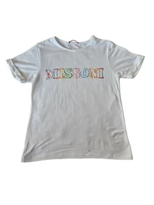 Missoni Whited Printed Logo T-Shirt For Girls - Picture 1 of 3