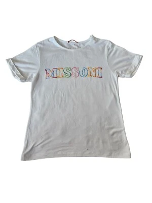 Missoni Whited Printed Logo T-Shirt For Girls - Image 1 of 3
