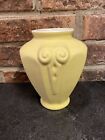 Vintage Art Deco Coors Colorado Pottery Vase- Yellow Ram Horns- AS IS- See Pics!
