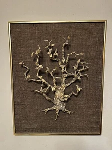 Mcm Metal Sculpture 3D Tree Artwork Wall Art Signed Konikoff 16x20” - Picture 1 of 9