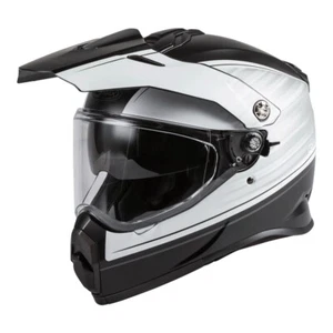 Gmax AT-21 Raley White and Matte Black Adventure Dual Sport Helmet Adult Size XS - Picture 1 of 2