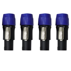 4PC Speakon Connector 4 Pole Male Plug Compatible for Audio Loudspeaker Cable - Picture 1 of 9