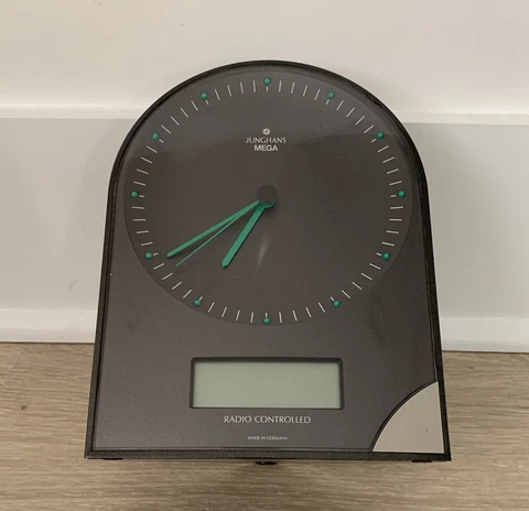 Vintage Junghans Mega Radio Controlled Clock US Time Zones RCL3 Germany EUC Cover