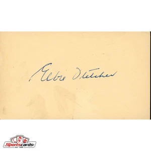Elbie Fletcher (d.94) Signed Auto 3x5 Index GPC Card Boston Bees 1934 Debut - Picture 1 of 2