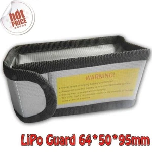 LiPo Protezione Batteria Sicurezza Protezione Ricarica Borsa Antideflagrante 64*50*95mm - Foto 1 di 4