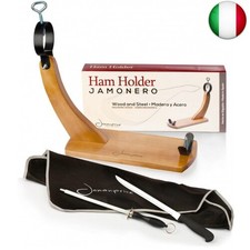 Porta Prosciutto Spagna con Coltello + Affilacoltelli + Copri Prosciutto -
