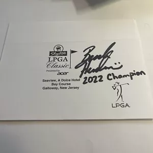 Brooke Henderson 2022 Shop Rite Classic Firmato Seaview CC Scorecard - Foto 1 di 1