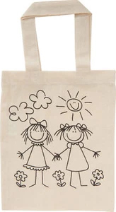 "Bolso BW, impreso ""amigas", aprox. 25x21cm - Imagen 1 de 2