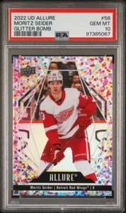 2022-23 Upper Deck Allure Glitter Bomb - #58 Moritz Seider PSA 10 POP 1 - Picture 1 of 2