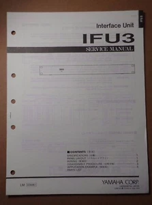 Original Yamaha IFU3 Interface Unit SERVICE Manual - Picture 1 of 3