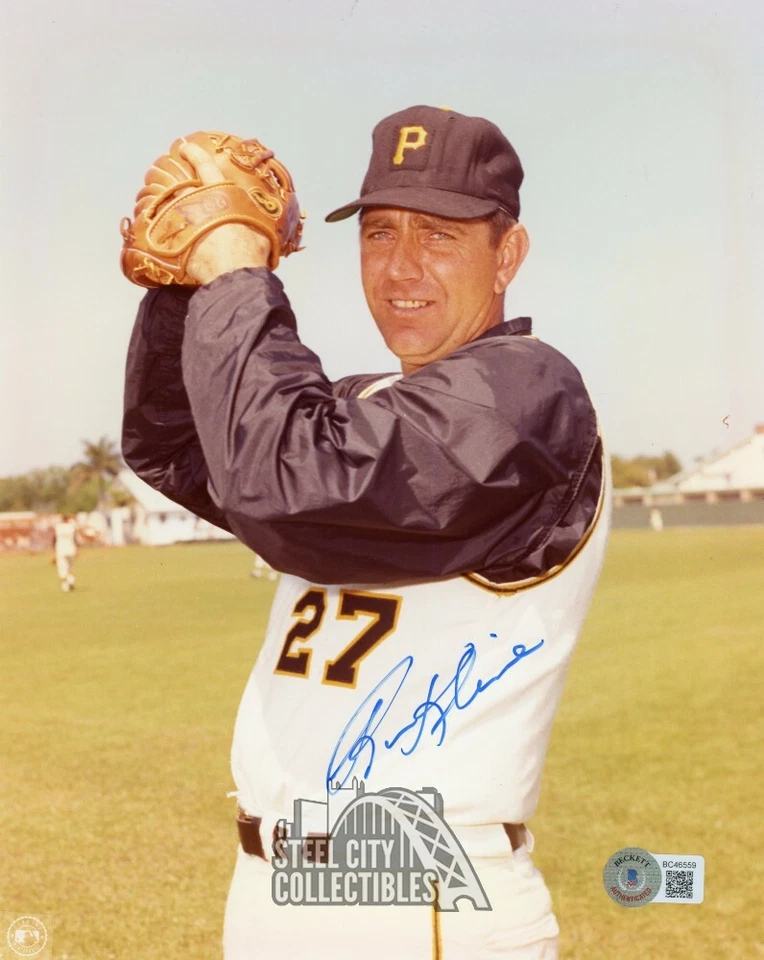 Foto autografiada por Ron Kline de los Piratas de Pittsburgh 8x10 - BAS Foto 1 de 1