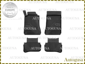 NEW LHD BLACK RUBBER FLOOR MATS LINERS FOR MERCEDES BENZ W203 2000-2007 C-CLASS - Picture 1 of 4
