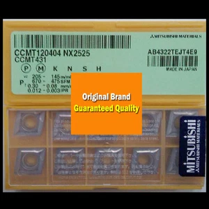 10 PIEZAS en CAJA Inserto Carburo Original MITSUBISHI CCMT120404 NX2525 CCMT431 Nuevo - Imagen 1 de 1