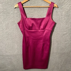 Laundry by Shelli Segal Strappy Sleeve A-Line Midi Dress Women's 8 Fuchsia - Picture 1 of 5