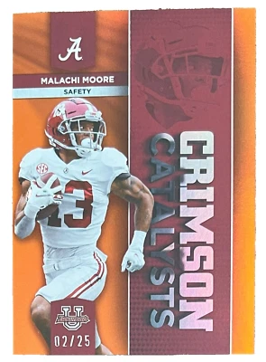 Malachi Moore 2023 Bowman University Alabama Crimson Catalysts Orange #CC-19 /25 - Image 1 of 3