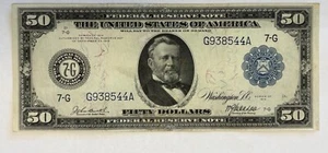 FR1039A 1914 $50 FIFTY DOLLARS FRN FEDERAL RESERVE NOTE CHICAGO, IL -NICE DETAIL - Picture 1 of 7