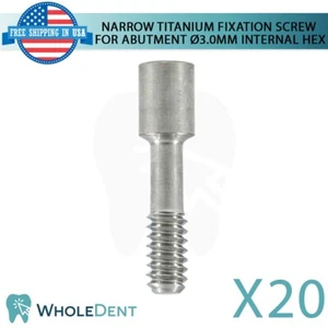 20X Tornillo de fijación de titanio de plataforma estrecha Ø3,0 mm Dental Int hexagonal 2,0 mm - Imagen 1 de 3