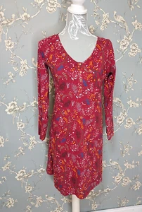 Mantaray Women's Tunic Fit & Flare Dress size 10 Red floral 100% cotton Casual - Picture 1 of 12