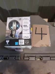 Feit Electric Dimmable Candelabra LED Light Bulb True White G16.5 5.5W/60W 3500 - Picture 1 of 2