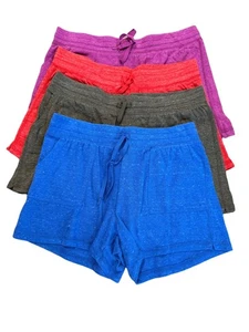 Athletic Works Damenshorts M blau rot lila grau 4-teiliges Paket Chillwear sportlich - Bild 1 von 11