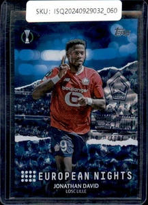 2024 Topps UEFA Club Competitions Jonathan David /99 Icy Blue Foilboard #EN-2 - Picture 1 of 2