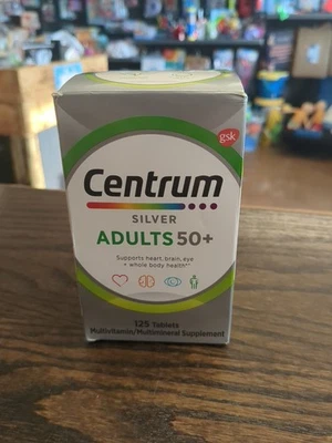 Multivitamínico Centrum Silver para Adultos 50 Plus 125 Comprimidos, Caducidad Junio 2026  Foto 1 de 4
