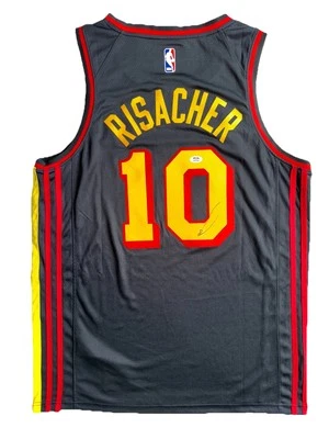 ZACCHARIE RISACHER signed autographed ATLANTA HAWKS Jersey w/COA PSA DNA AP27551 - Image 1 of 2