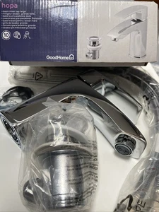 Good Home HOPA Silber poliert Chrom Waschtischarmatur mit allen Befestigungen enthalten - Bild 1 von 6