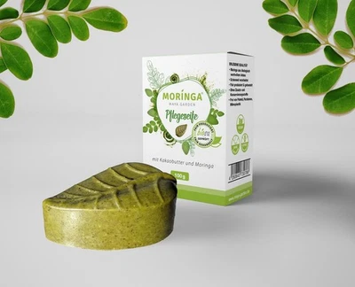 100g Moringa Pflegeseife mit Kakaobutter und Moringa, Naturseife Biosa - Bild 1 von 3