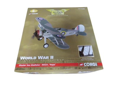 Corgi AA36203 Ltd Edn Gloster Sea Gladiator - N5531, 'Hope'  1:72 New Boxed - Image 1 of 4