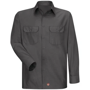 Red Kap Men's Long Sleeve Solid Rip Stop Shirt - Picture 1 of 19