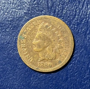 1880 Indian Head Penny Cent, Bronze, Circulated - Picture 1 of 3