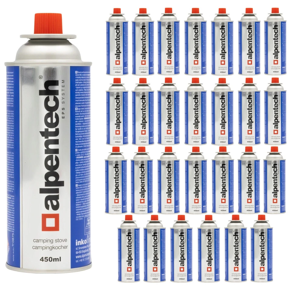 INKO-TIME 28x Gaskartusche Gasflasche Isobutan 450ml EPS-System