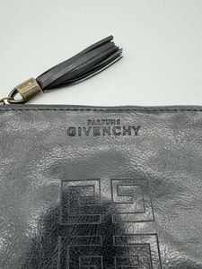 Givenchy Parfums Black Leather Clutch Bag with Tassel  Makeup or Travel Pouch - Picture 1 of 10