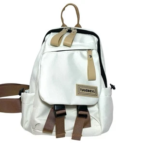 Unisex Crossbody Sling Bag Chest Shoulder Backpack Off White Small - Picture 1 of 7