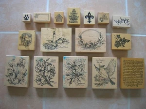 16 alle PSX Holz montiert GUMMISTEMPEL Lot Botanisches Pferd im Stall Bluebird - Bild 1 von 13