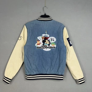 Chaqueta Walt Disney World Para Hombre XS Azul Bombardero Universitario 50º Bordado Mickey - Imagen 1 de 17