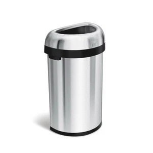 Simplehuman 60L halbrunder offener Eimer, gebürstet - Bild 1 von 8