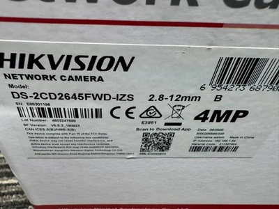 Hikvision DS-2CD2645FWD-IZS 4MP PoE Bullet IP Camera - Image 1 of 4