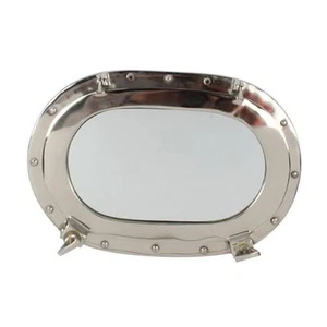 Aluminum Oval Porthole Mirror, Nautical Decor, Ships Porthole 14x10 - Picture 1 of 8