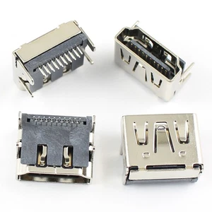2Pcs New HDMI 19 Pin Female Right DIP PCB Socket Connector 4 Legs - Picture 1 of 6