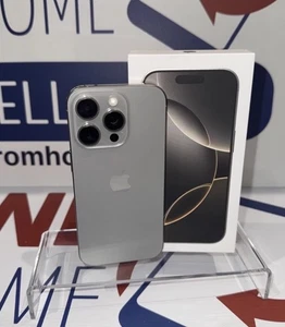 Apple iPhone 16 Pro Natural Titanium Unlocked PRISTINE 100% Battery W/ Warranty - Picture 1 of 7